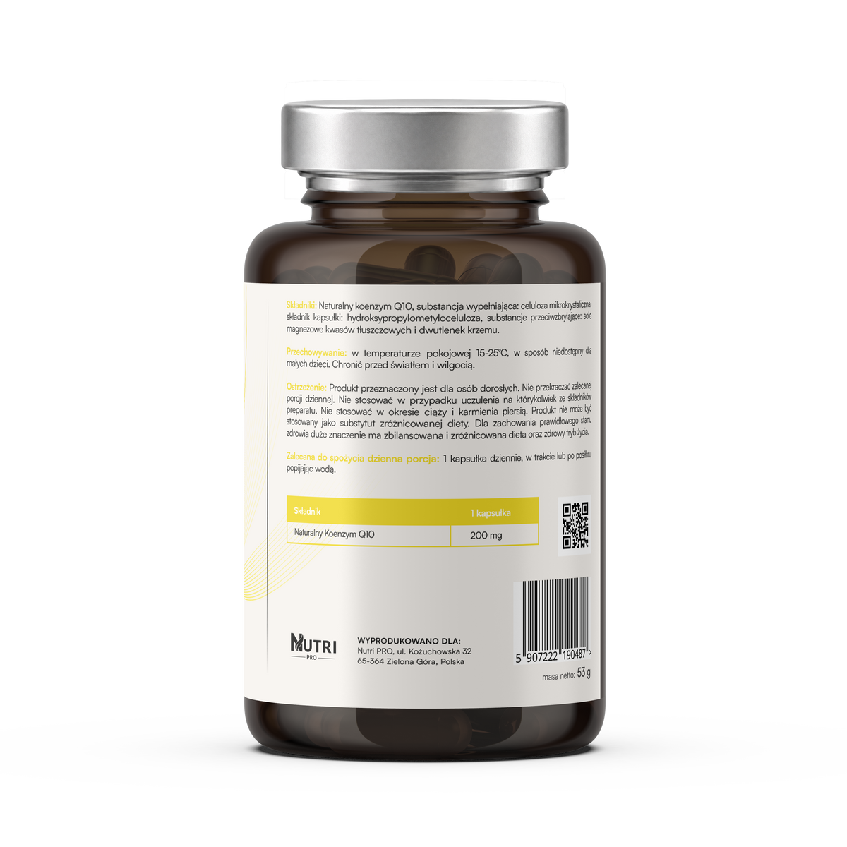 Koenzym Q10 PRO 200 mg – 90 kapsułek wege