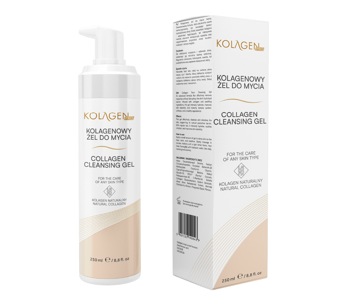 Kolagenowy Żel do Mycia Twarzy KOLAGEN PRO – 250 ml – packshot