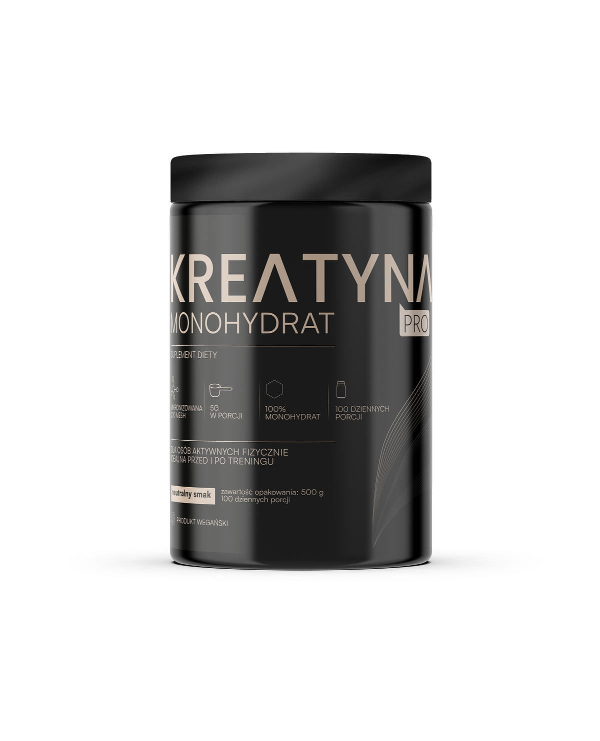 Kreatyna PRO monohydrat 500 g – 100 porcji – packshot