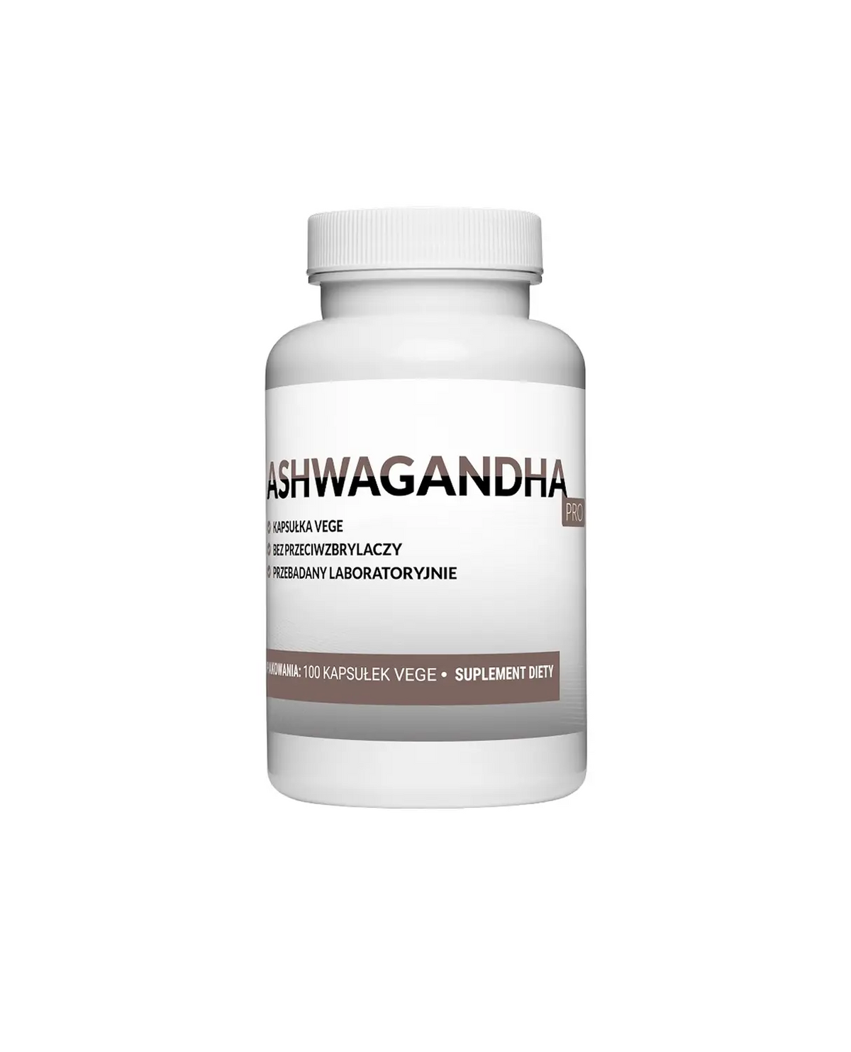 Ashwagandha PRO 10 mg witanolidów – 100 kapsułek wege – packshot