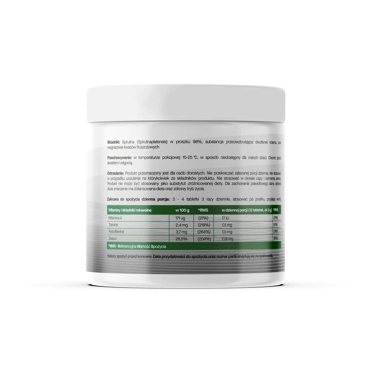 Spirulina PRO 250 g – 1000 tabletek